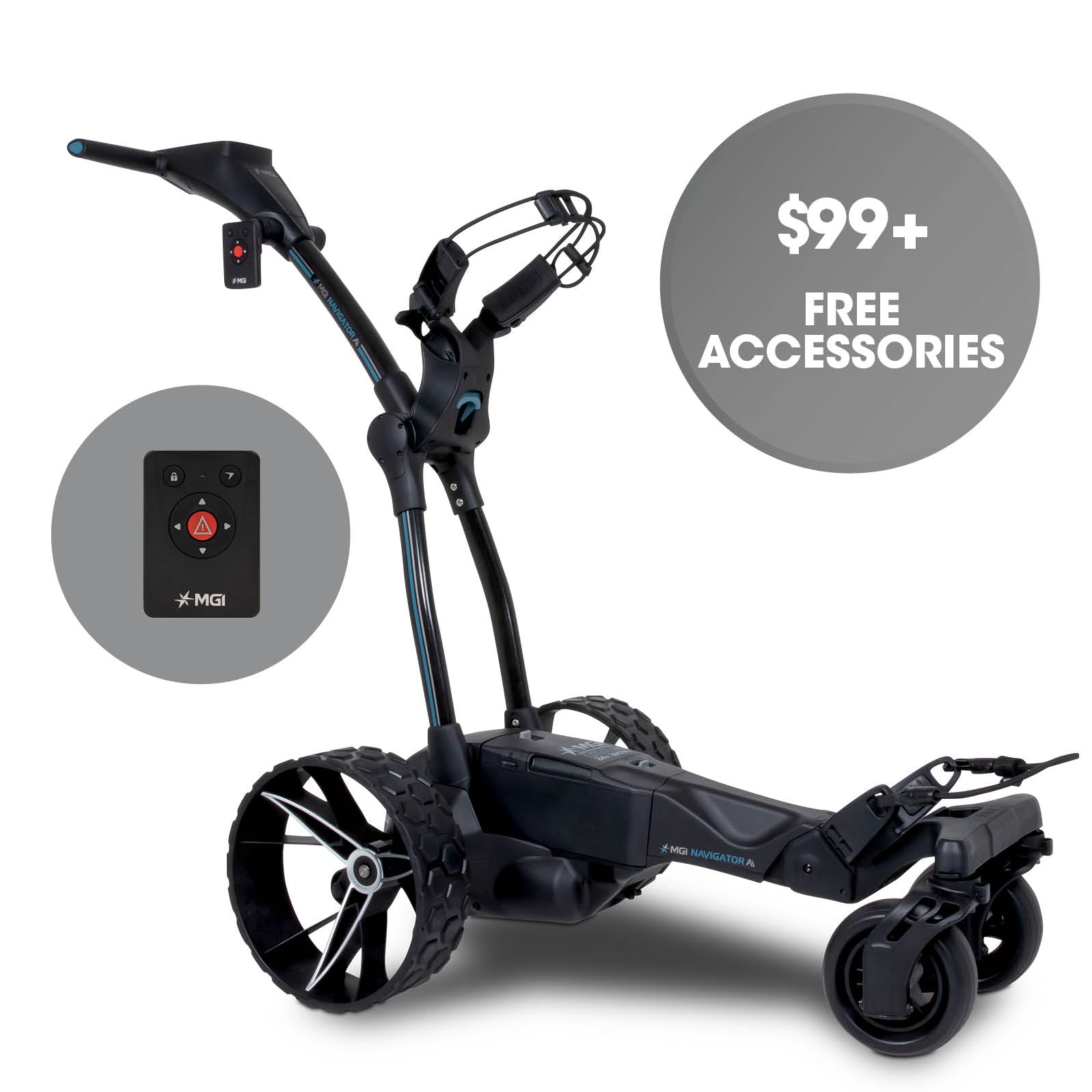 MGI Ai Navigator GPS+ Lithium Remote Control Golf Caddy