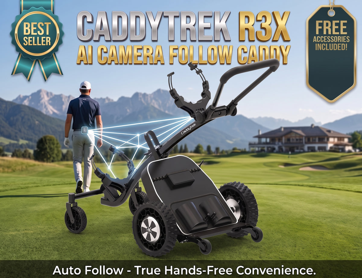 Caddytrek R3X Smart AI Camera Follow/Remote Control Golf Caddy