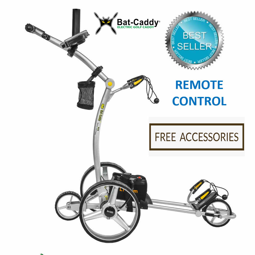 Bat caddy x4r electric golf bag cart remote store
