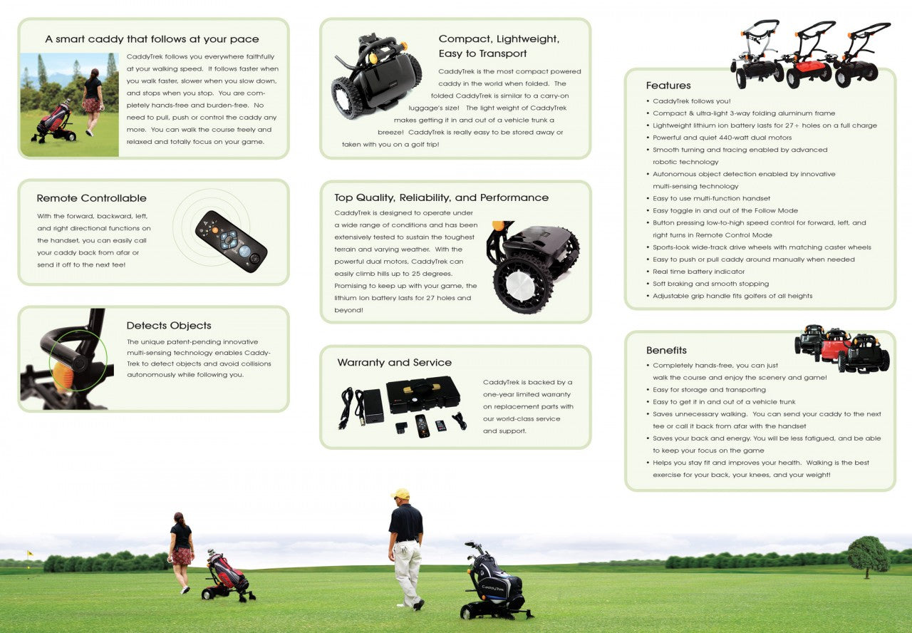 FTR Caddytrek CT2000R2 Canadian Follow/Remote Control Golf Caddy